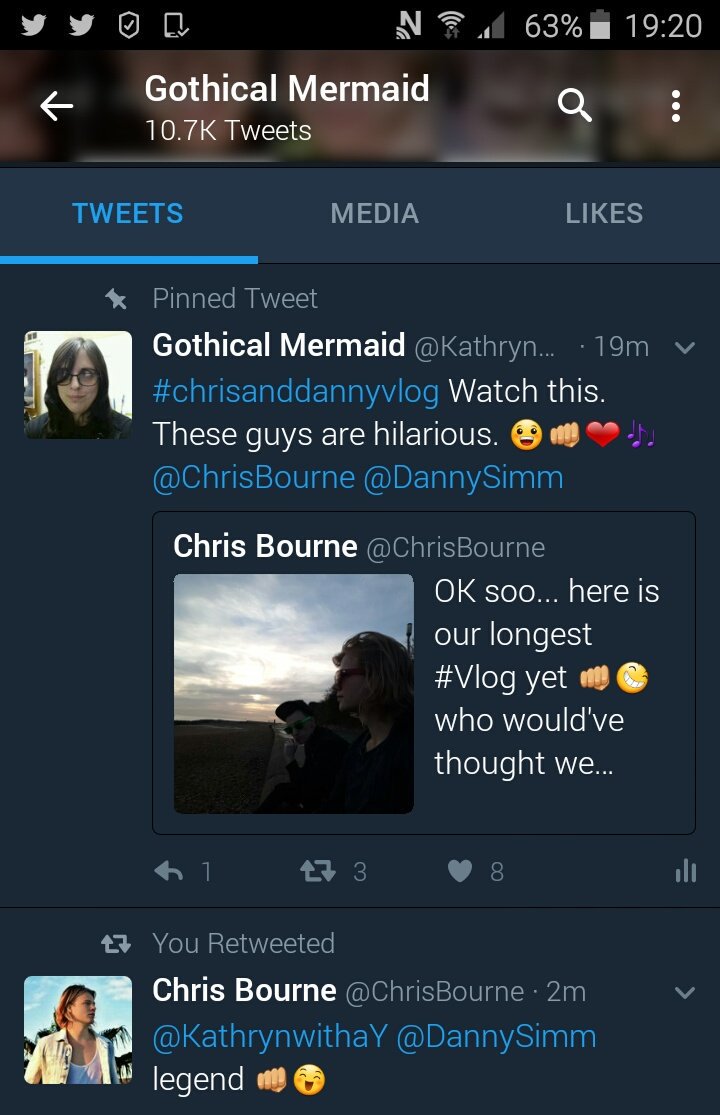 KathrynwithaY's tweet image. #chrisanddannyvlog #pinnedtweet @ChrisBourne @DannySimm