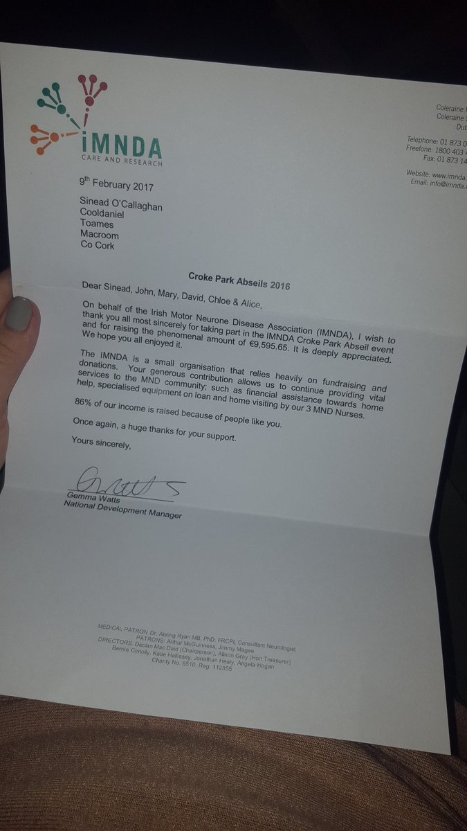 sin_ocall's tweet photo. Came home to a lovely letter from @IMNDA this evening. So proud! Couldn't be happier to support such a great cause! https://t.co/tTyt0FrSr4
