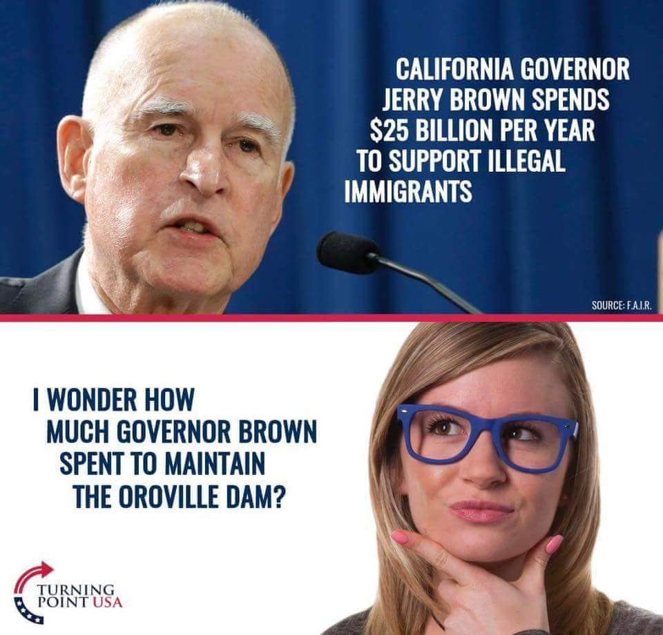 larryelder's tweet photo. It's a matter of priorities...

#OrovilleDam https://t.co/UpTKWjeZEl