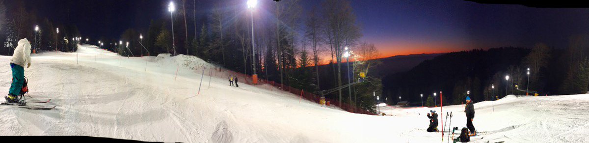 Nice view for Europa Cup night slalom at Zagreb-Sljeme! #ParaAlpine