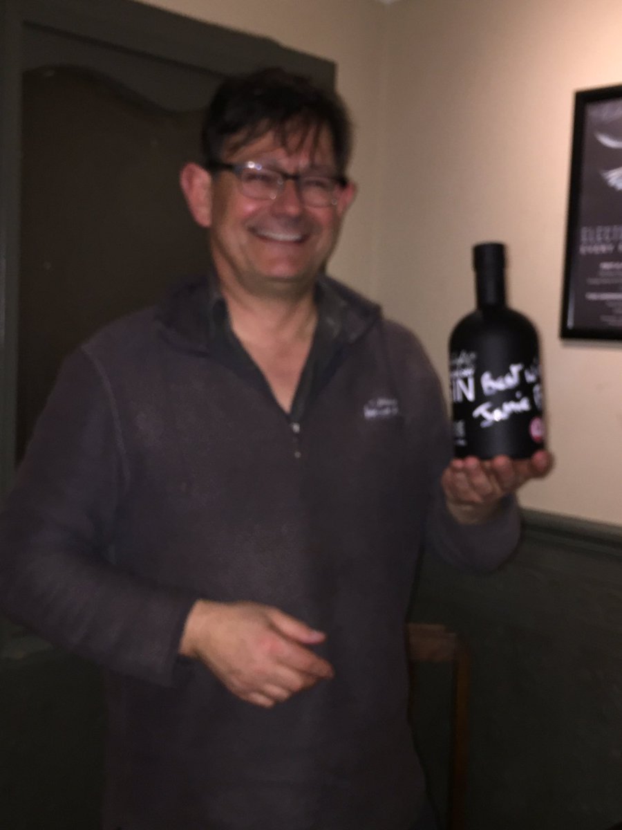 orangetreelough's tweet image. Thanks to the master distiller himself, Jamie Baxter, stopping by this eve &amp;amp; signing a bottle for us! @burleighsgin