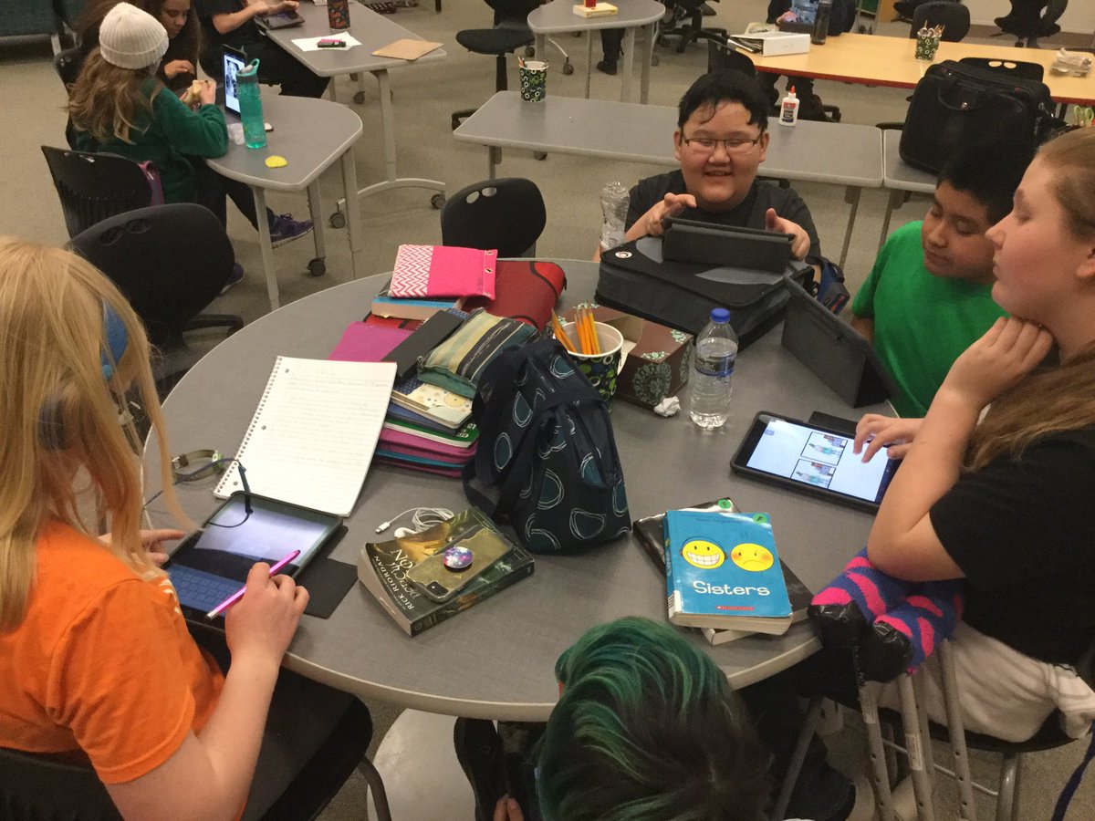 GWA192's tweet photo. Ss working hard to complete the first edition of our school newspaper, The Gateway Times. #isd192 @farmington #192gateway #schoolnews https://t.co/g6JPxekQbc