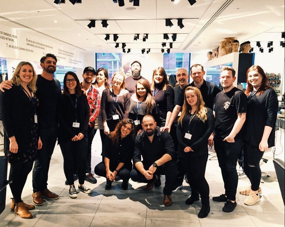 MawsonandCo's tweet photo. One final photo from AJ - featuring all the #AvedaArtists from this weeks @AvedaUK #CoreMen #CuttingCourse. #learningneverends #AvedaMen https://t.co/TWQjPxakMy