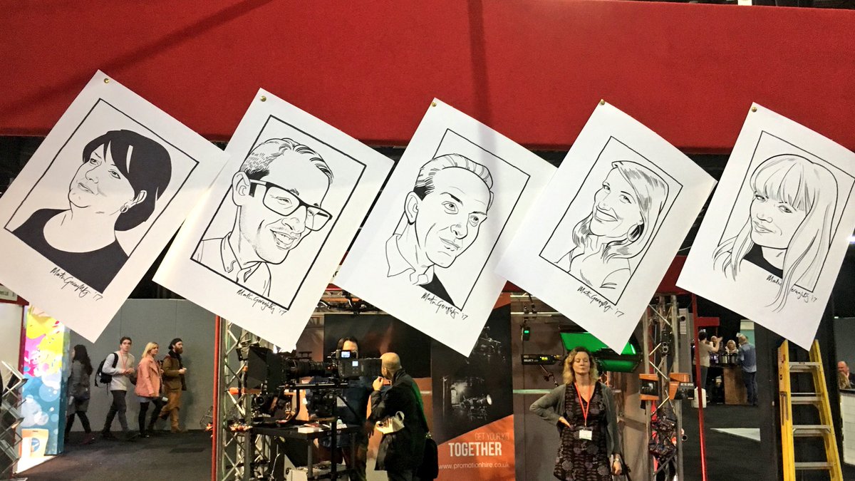 simonlandi's tweet photo. Come and get you caricature done at our @eventstreamlive stand at #pnlive tomorrow #esllive https://t.co/kvd1JVC1GU