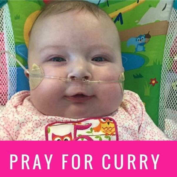 Oldriverman's tweet photo. This beautiful little girl needs our prayers. She is having heart surgery tomorrow. Praying for @jebcompton & Austin #PRAYFORCURRY https://t.co/vp3BcKXgxd