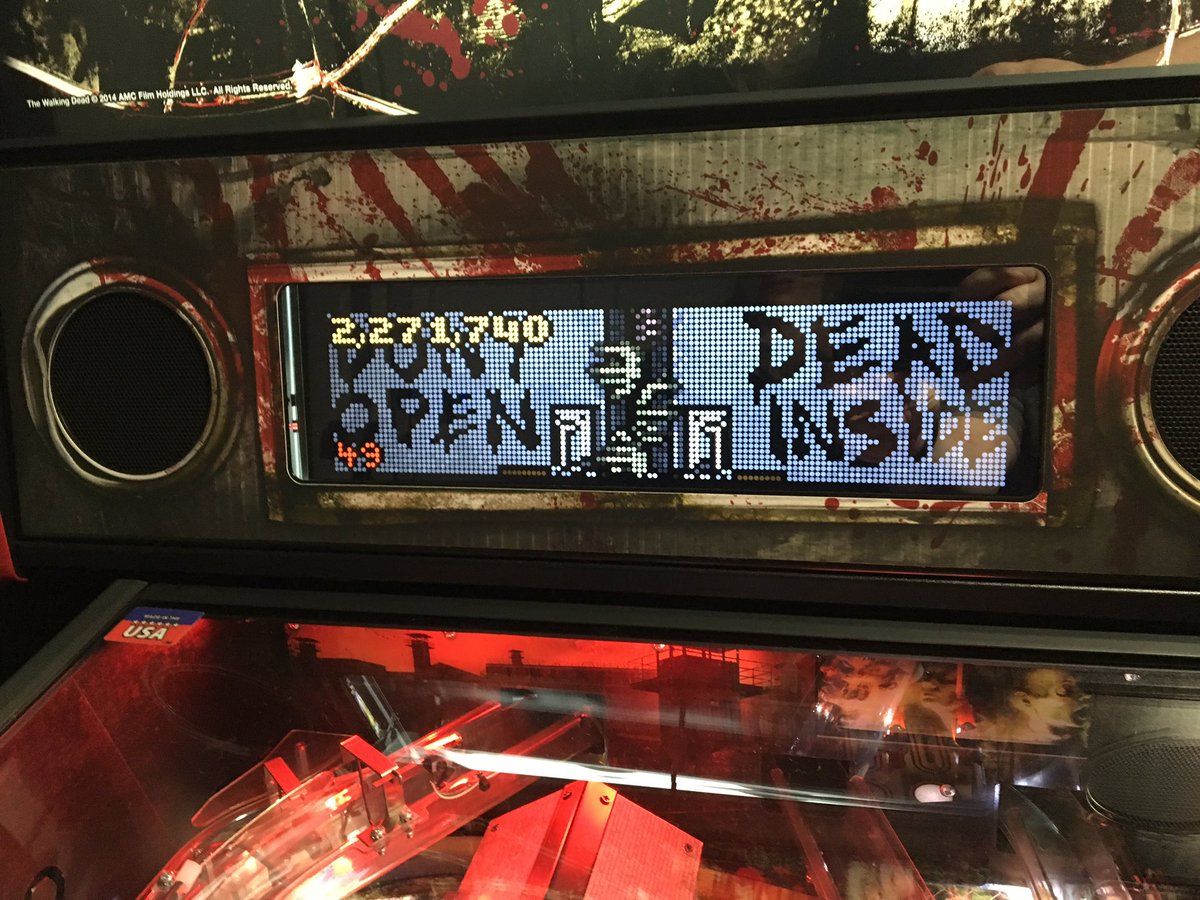 owlnonymous's tweet photo. We are live with 'The Walking Dead' Pro #Pinball with #ColorDMD https://t.co/z7ouLlGplW https://t.co/0vOUyWMSHT