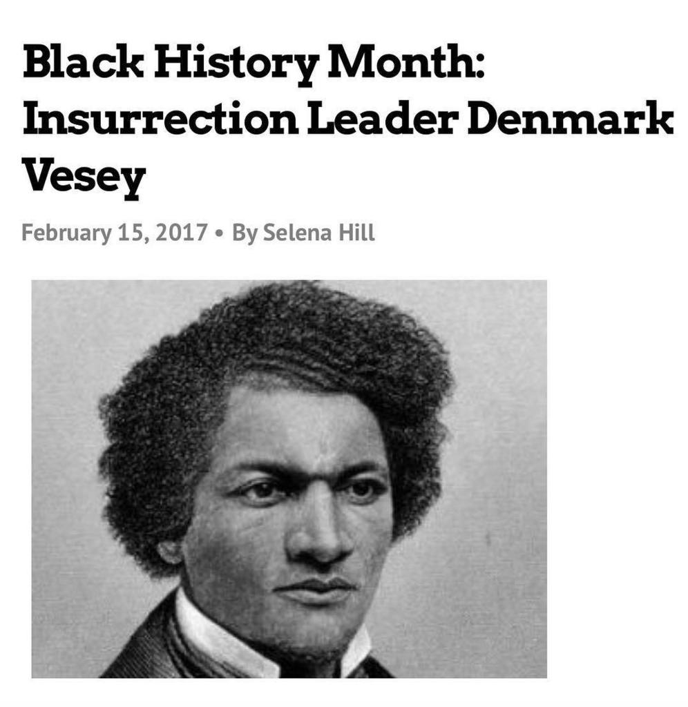 blackenterprise's tweet photo. Nine years before Nat Turner led the 1831 slave revolt in America, Denmark Vesey was execu… https://t.co/DEk6iue8Qu https://t.co/dirKXWuvOE