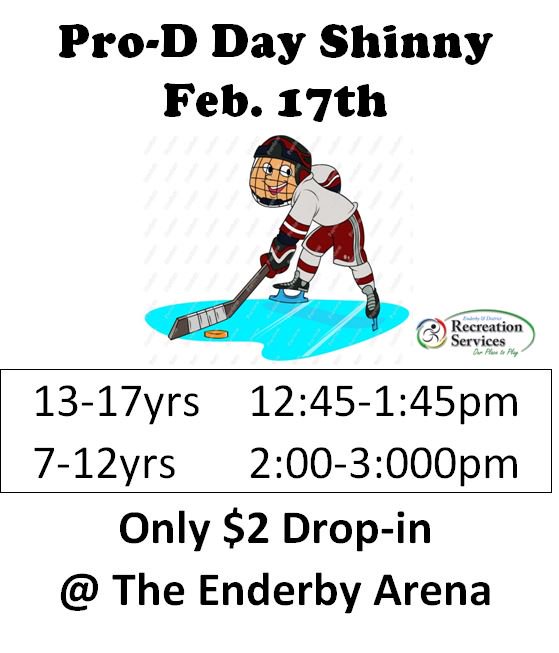 EnderbyRec's tweet image. Pro-D day Stick 'n' Puck at the Enderby Arena.  #icetime #activePro-dDAY