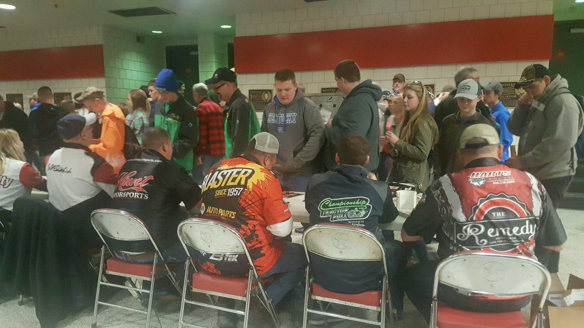 Tons of fans both young and older came to the autograph session tonight at National Farm Machinery Show Freedom Hall! Fun times had by all!