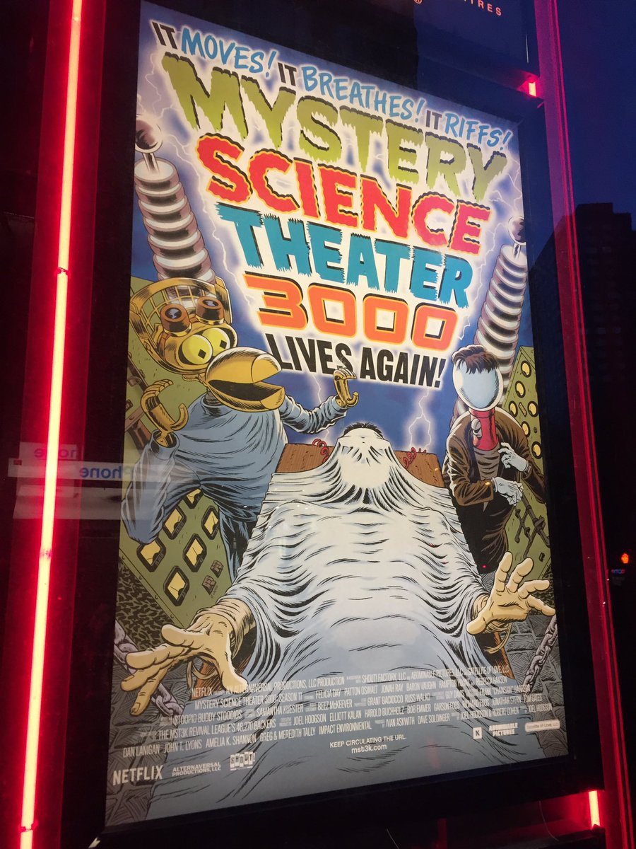 stephiemaeart's tweet image. @MST3K 1101 was amazing! There was something special in seeing @feliciaday @jonahray and @pattonoswalt twenty feet tall on the screen!