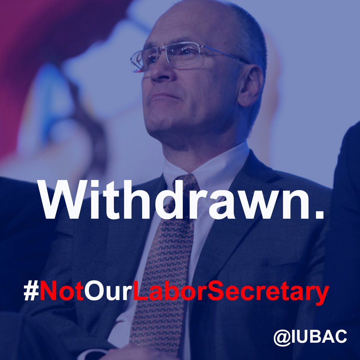 IUBAC's tweet photo. Our working families need a Labor Secretary who puts workers first: https://t.co/7cwCUbrdCz #NotOurLaborSec #antilaborsecretary #1u https://t.co/cauFyxnBE7