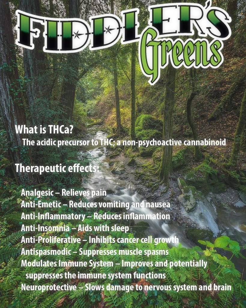 fiddlers_greens's tweet photo. What is THCA? 
#antibacterial #antiemetic #analgesic #antiinsomnia #antiproliferative #ant… https://t.co/TzNEzdw8vq https://t.co/ayaGr6Uo9x