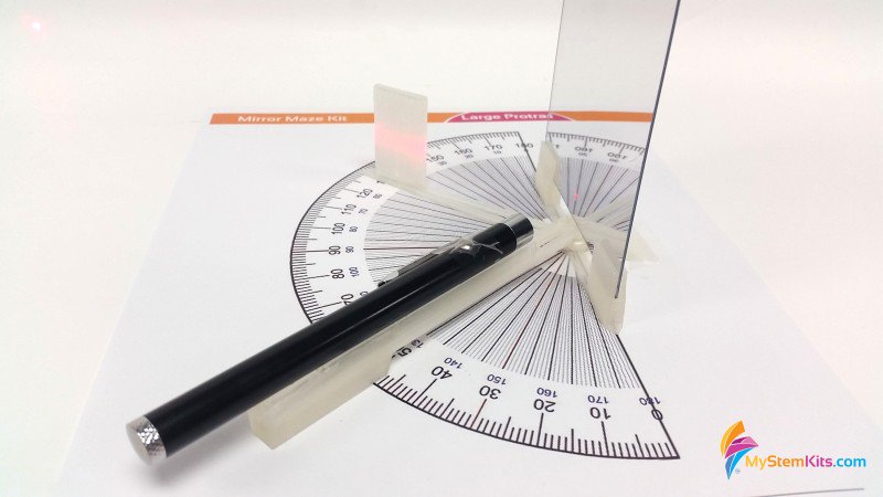 mimioSTEM's tweet image. Reinforce principles of #light reflections when students determine #angels necessary to master the Mirror Maze. #ChallengeBased, #Learning