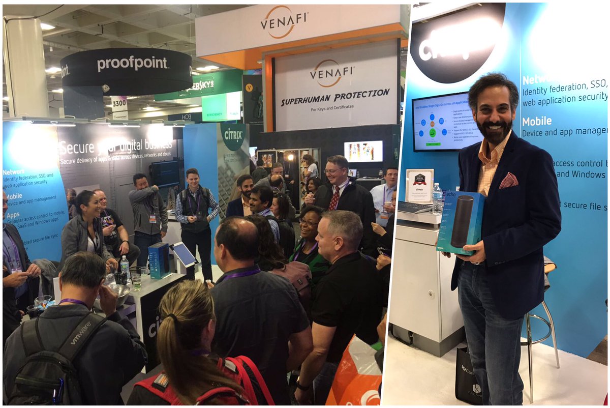 fabianacarpio's tweet photo. 2nd winner at #RSAC. Come by booth #N3534 for a chance to win! We are giving away 1 Echo every day! @CitrixSecurity @NetScaler https://t.co/UYTCzNHpqM