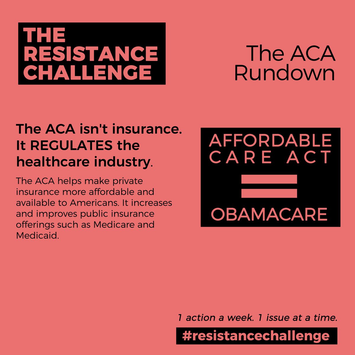 resistchallenge's tweet photo. This week we're sharing ACA facts. | Download the full "5 Things You Need to Know About the ACA" infographic here: https://t.co/inMFofyUJB https://t.co/GSGckE5ppg