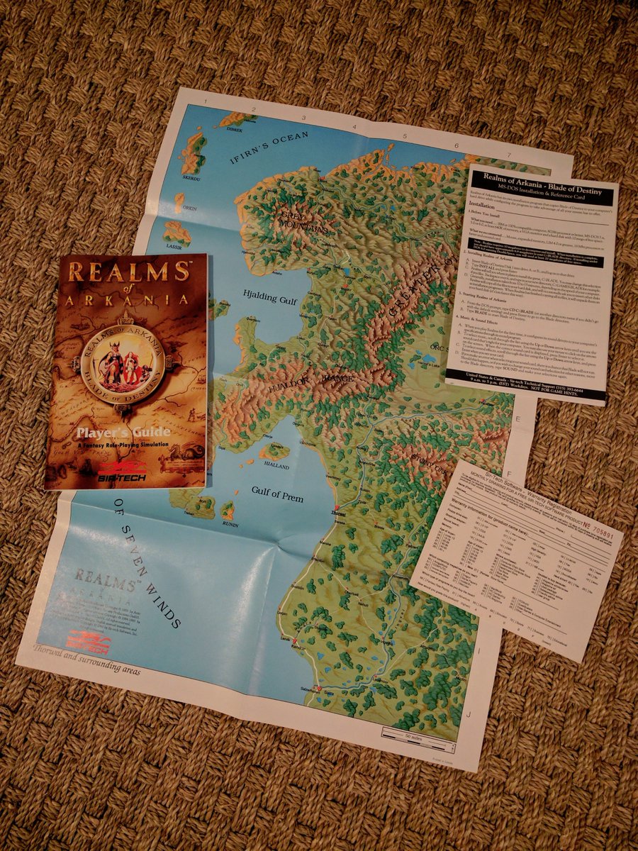 dancingcrab's tweet photo. New arrival for today's #bigboxaday... REALMS OF ARKANIA: BLADE OF DESTINY! ⚔️⚡️Very nice little two part box w/ sleeve. @bbpcgc #DOSgaming https://t.co/cQYLXhPPFn