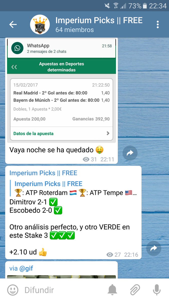 ImperiumPicksTG's tweet photo. HOY 2/2 ✔✔✔

GANANDO MUCHISIMO DINERO AQUÍ ➡ https://t.co/404GtQN3Lk https://t.co/ucFCLwnVYk