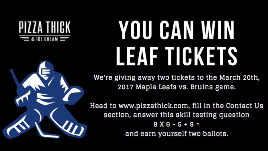 MaeganDine's tweet photo. Pizza + hockey game = perfect @MapleLeafs  #wednesdaywisdom #getyourstoday with @MaeganDine @pizzathick https://t.co/MIpovCl6XH