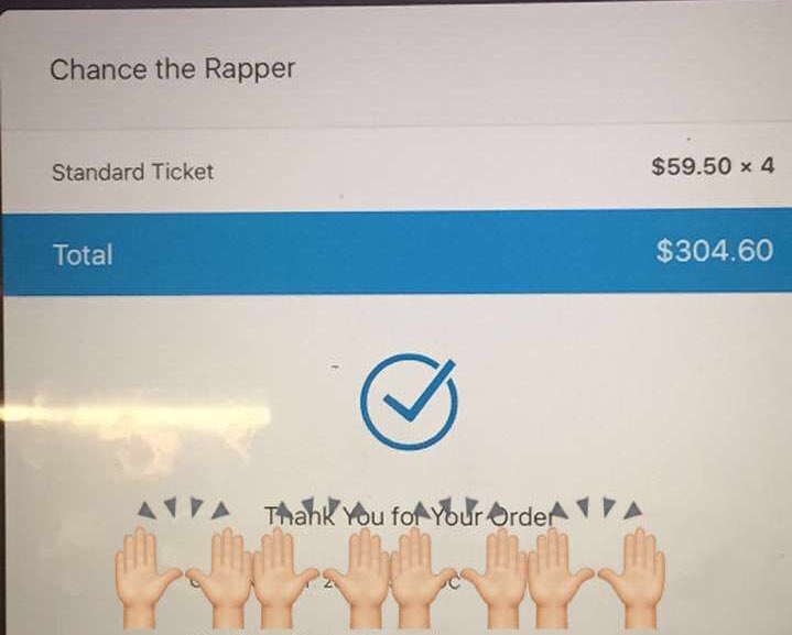 A_Brandt1's tweet photo. If you didn't get tix to see @chancetherapper in DC you need to check yourself. https://t.co/pfKqTpFP7Y