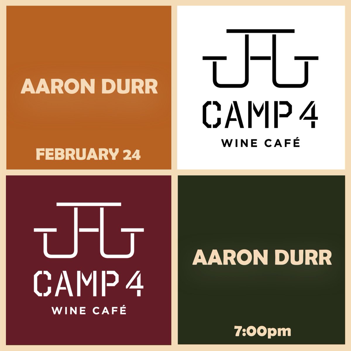 AaronDurr's tweet photo. Very excited to announce the release of #AaronDurrVolume2 &amp; #AaronDurrVolume3 - only at @Camp4Wine in Modesto. Feb 24. Ticket details soon. https://t.co/o1IWhmx4Yo