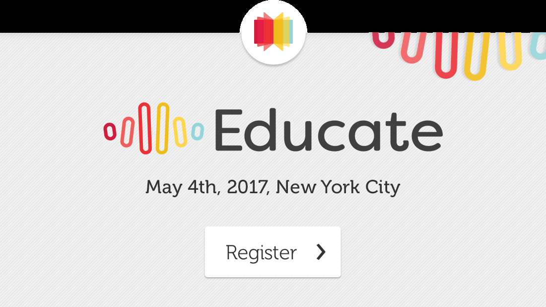 learnosity's tweet photo. Signed up for #EDUCATE17 yet? #NYC, May 4th. #edtech developer #conference. There's still some tickets left: https://t.co/KbklqXs3NV https://t.co/Ejjf2srZH3