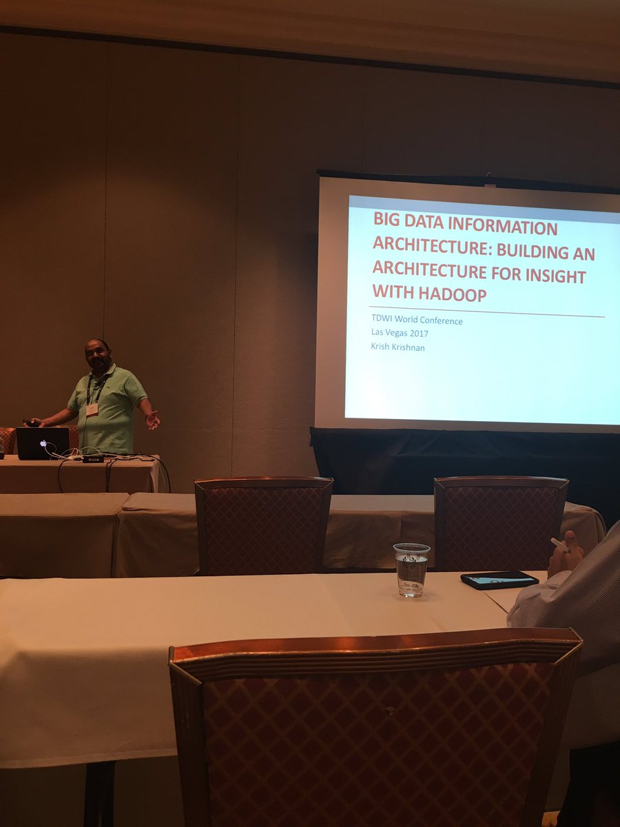 Great #BigData architecture with #Hadoop class at #TDWILasVegas  by Krish Krishnan <a href="/datagenius/">Krish Krishnan</a> .He can talk data &amp; #analytics