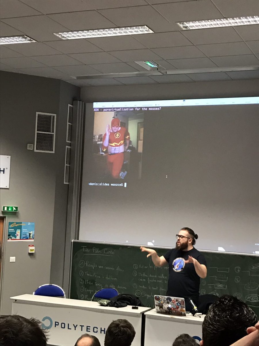 RunAlways_fr's tweet image. Nous étions présents ce soir au #meetup de @montpellierjug présenté par @waxzce et @fteychene pour parlez #Containers et #VM