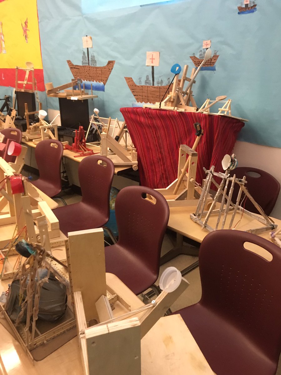 KKleespies's tweet photo. Amazing student projects and learning going on @SOMBuccaneers STEAM expo! Mars Whitehouse and catapults! #STEMSweet https://t.co/K9kFFQm1Hp