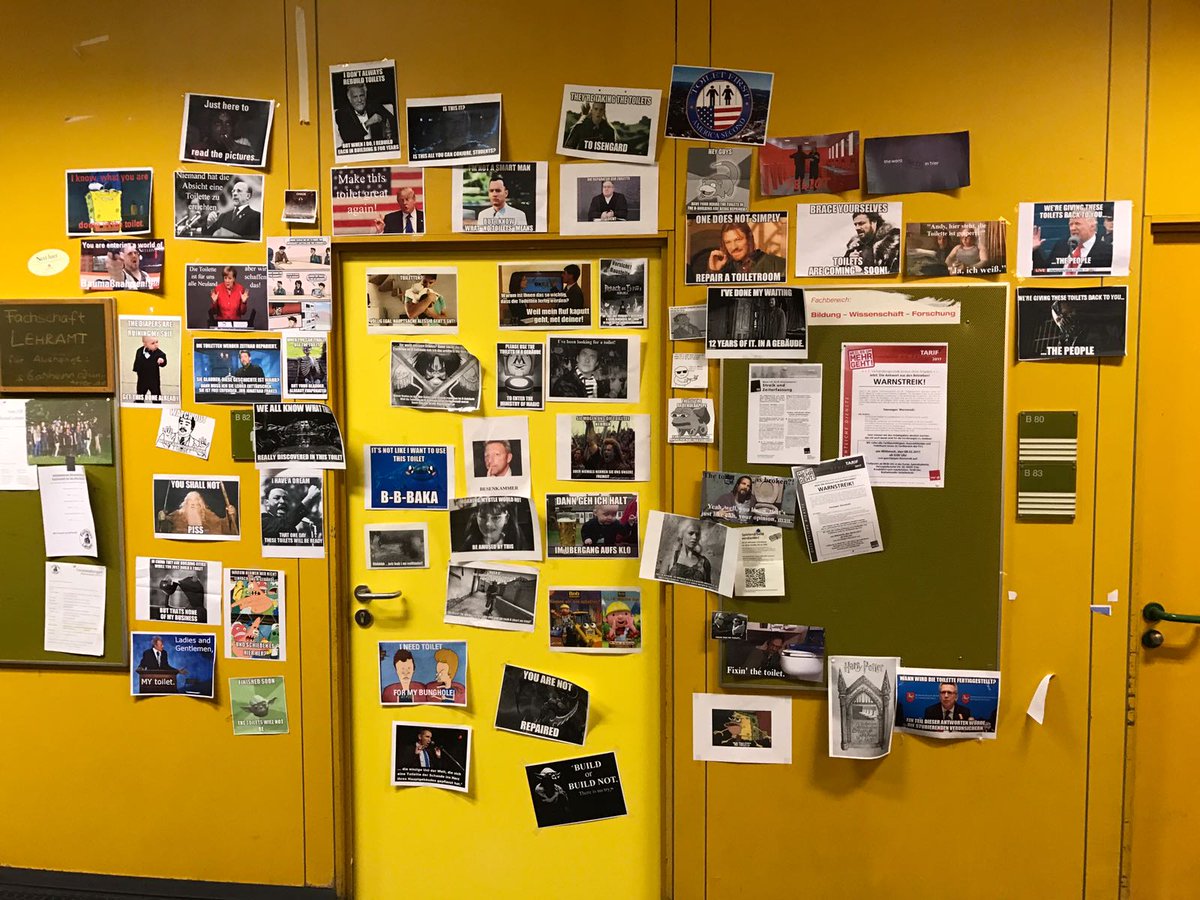 Was ist denn da los <a href="/TrierUni/">Universität Trier</a>? Wir vom Latrinendeck halten funktionierende sanitäre Anlagen für überlebenswichtig!