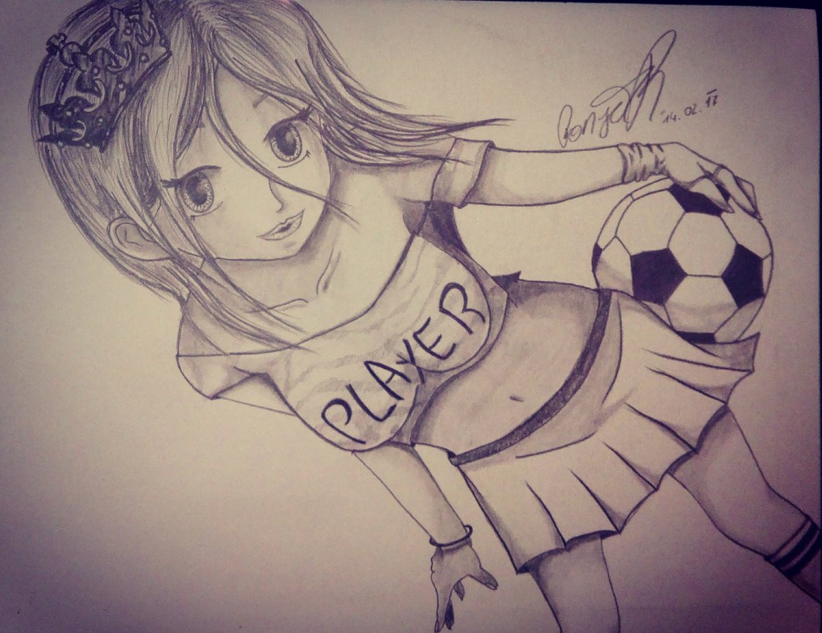 RonjaSaRe's tweet photo. #football #footbalgirl #girl #draw #drawing #drawsomething #art
#artwork #anime #manga #AnimeArt #mangagirl #animegirl #krone #princess https://t.co/sQ3lAqO77D