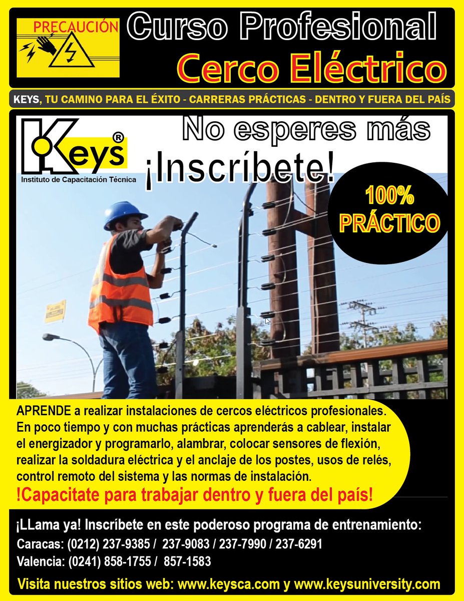 InstitutoKeys's tweet photo. #Curso en instalación de cerco eléctrico, más información.. https://t.co/TYziee775X