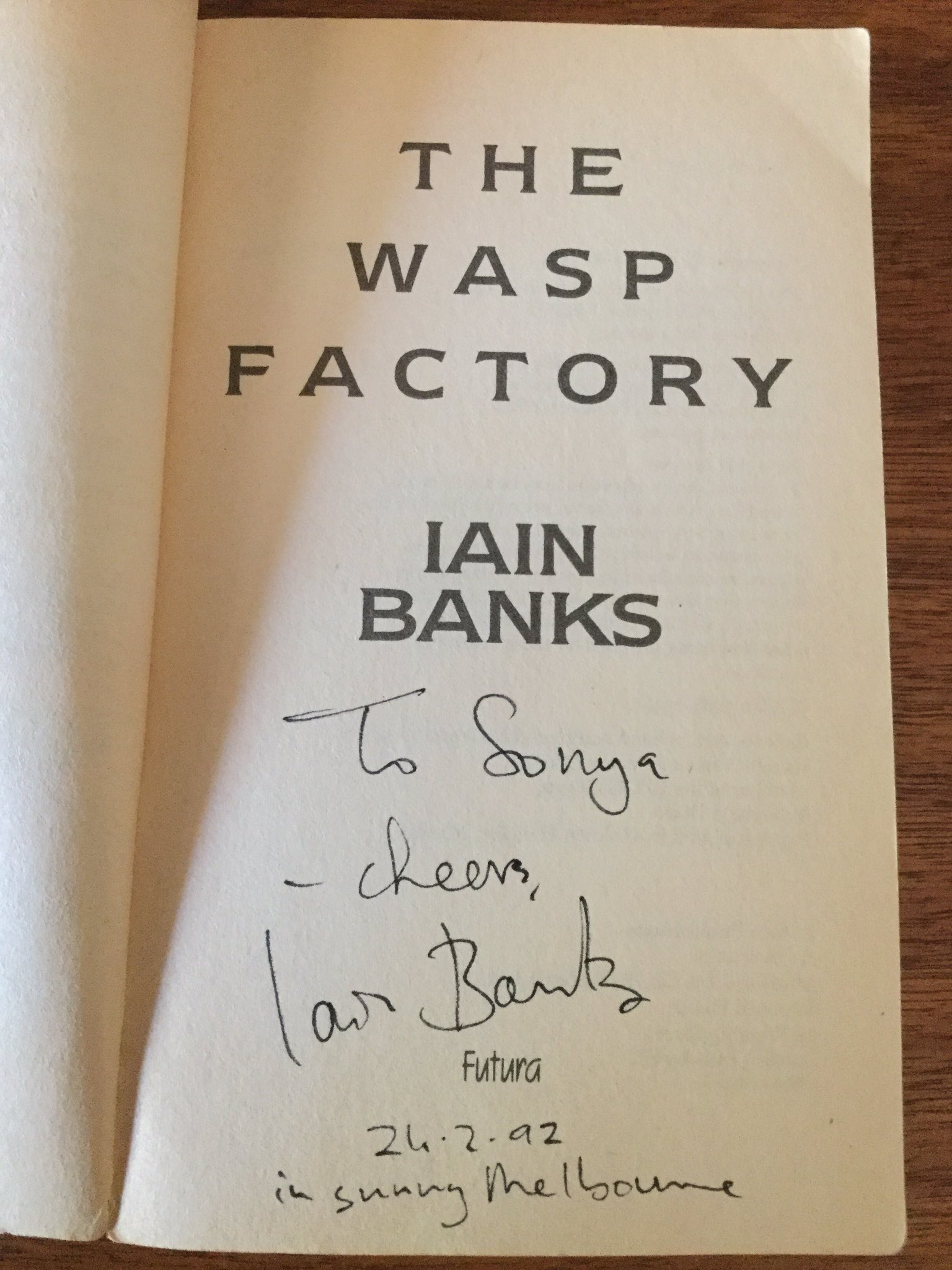 Happy birthday Iain Banks, wherever you are. X 