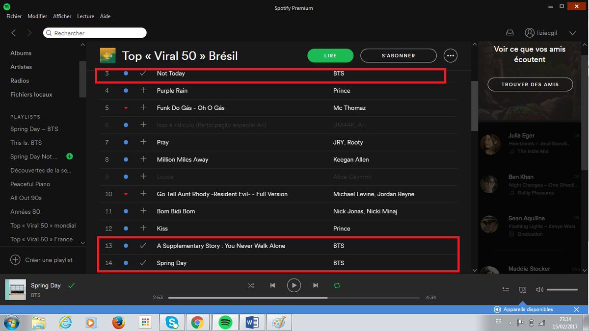 LCG0215's tweet photo. @BTS_twt #BTS @Spotify #Viral50 per country -2-
Belgium
10 #NotToday
30 #SpringDay
Brazil
3 #NotTiday
13 YNWA
14 #SpringDay
24 O:WINGS https://t.co/sCdZ0N5vK8