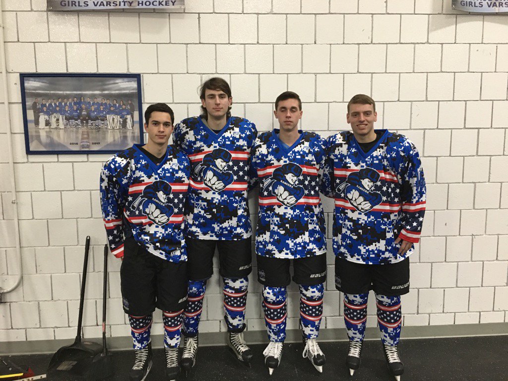 methuensports's tweet photo. Captains ready for Military Police and Fire Appreciation Night https://t.co/wp9EmLEmrG