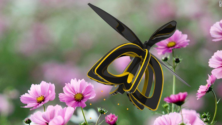 'Plan Bee' is a personal robotic bee designed to mimic how bees pollinate flowers and crops cnn.it/2lMIpz6