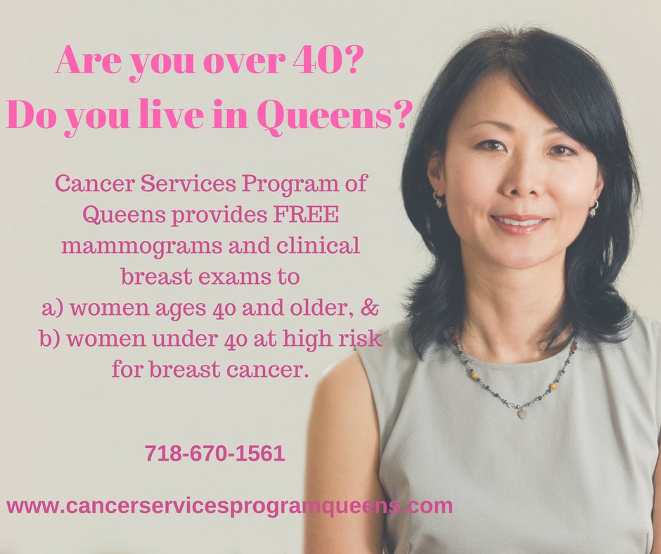 CSPQueens's tweet photo. #breastcancer #breastcancerawareness #freebreastcancerscreening #freemammogram #womenshealth https://t.co/dSsd0Gs6V5