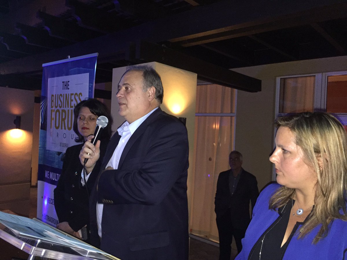 Cityofdoral's tweet photo. Mayor Bermudez, Councilwomen Rodriguez and Mariaca address The Business Forum Group At Doral #DoralMeansBusiness https://t.co/PVFhgbNZ2o