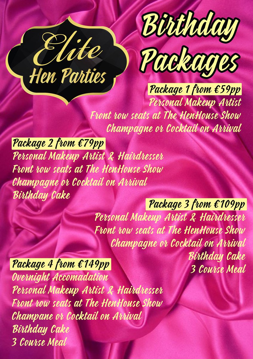 EliteHenParties's tweet photo. #HappyBirthday from us to YOU!!
Check out our amazing birthday packages we now have ready!!
PM us for information https://t.co/3ceZgAUBbN