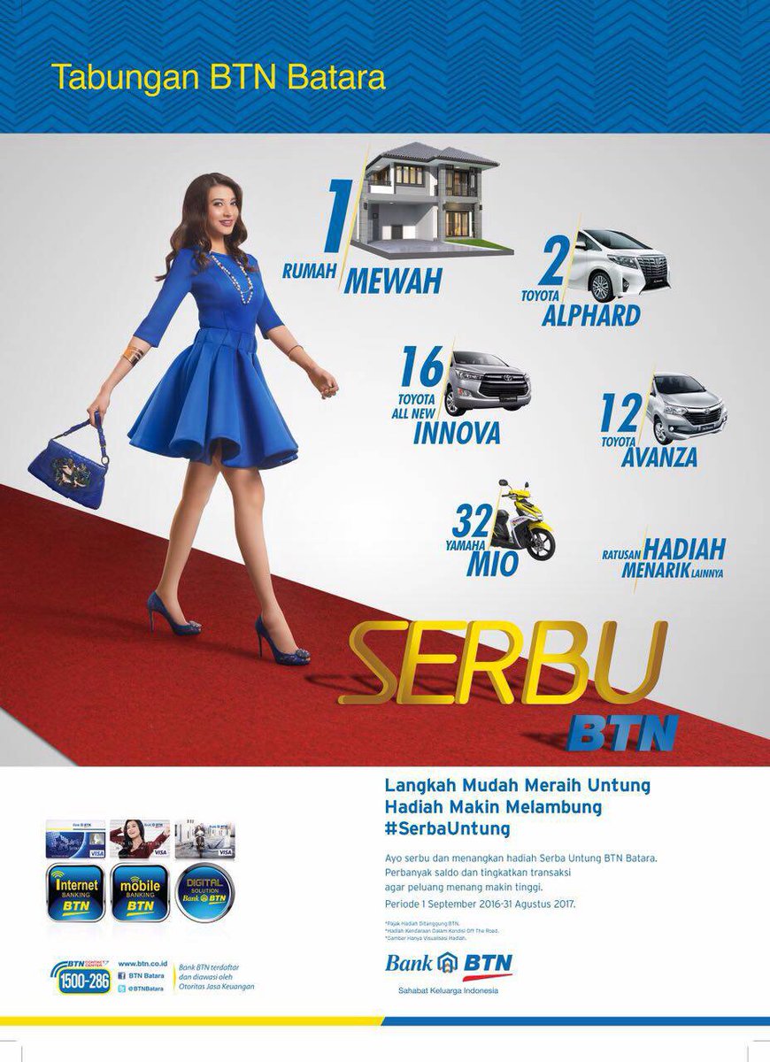 iradiobdg's tweet photo. Dapatkan keuntungan di #SERBUBTN @BTNBatara buka tabungan BTN Batara,tingkatkan saldo & perbanyak transaksi | Dapatkan hadiah Rumah dll https://t.co/mWFIFKCqx6
