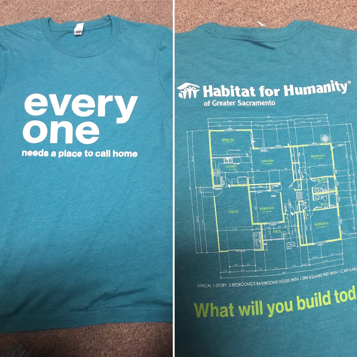 sachabitat's tweet photo. Our 2017 #TeamBuild shirts are officially in!  Hard hats off to @waterbasedprint for totally "nailing it" on the design! #hammertime https://t.co/rh4HC9YpF6