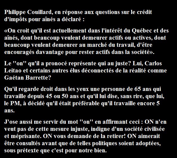 JeanBottari's tweet photo. Je vous invite à retweeter jusqu'à ce que le personnel de @phcouillard n'aie d'autre choix que de lui en parler car trop nombreux.
#polqc https://t.co/m7czbesGOm