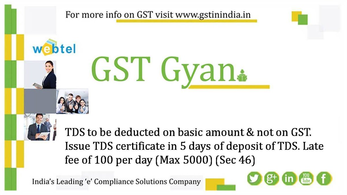 webteldotin's tweet photo. For more #Gyan on GST visit https://t.co/xzu2Zn2zgf #GST #TDS #TDSCertificate #GSTGyan #TDSDeduction https://t.co/urtdUaeKRZ