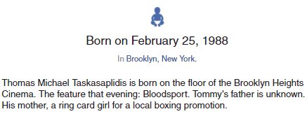TommyToeHold's tweet photo. The life story of Tommy Toe Hold as written by me in insane FB milestones 5 years ago when I started the show lol.
Milestone 1: Birth https://t.co/7ZA6kH8UtV