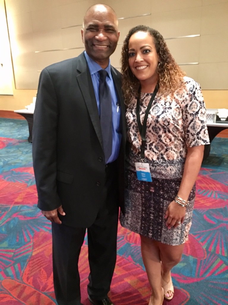 AGreenHOU's tweet photo. With Principal El, our guest speaker, at the first ever Rio Grande Valley TLiM Symposium!@principal_el #RETHINKTX #TLIM https://t.co/PpD0ruKluf