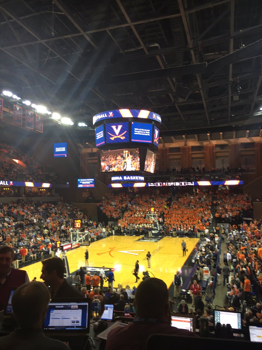 bpollack5's tweet photo. All orange here in Charlottesville as Duke gets set to battle Virginia in a big top-15 matchup: https://t.co/laVo8m06EF