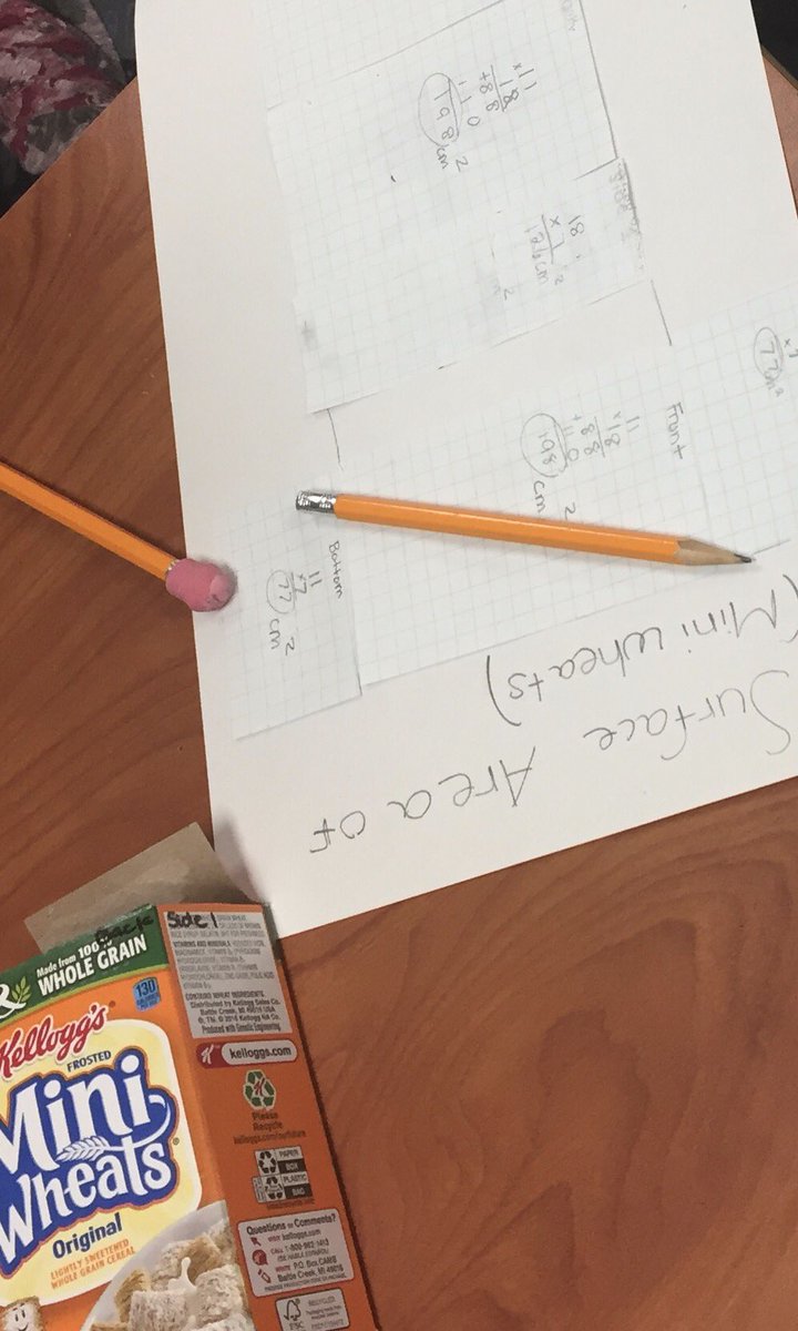 JustinWill08's tweet photo. Mrs. Court's ss engaging in finding the surface area of real objects. Thank you for providing the best for our ss @CardiffColts #cjhmath https://t.co/29yLGgPU6B