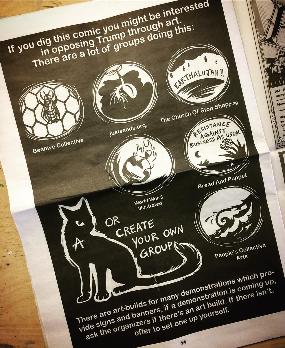 EcoDefenseRadio's tweet photo. These artists are resisting fascism — #creatives #design @Justseeds https://t.co/gmBV5Yl8z9