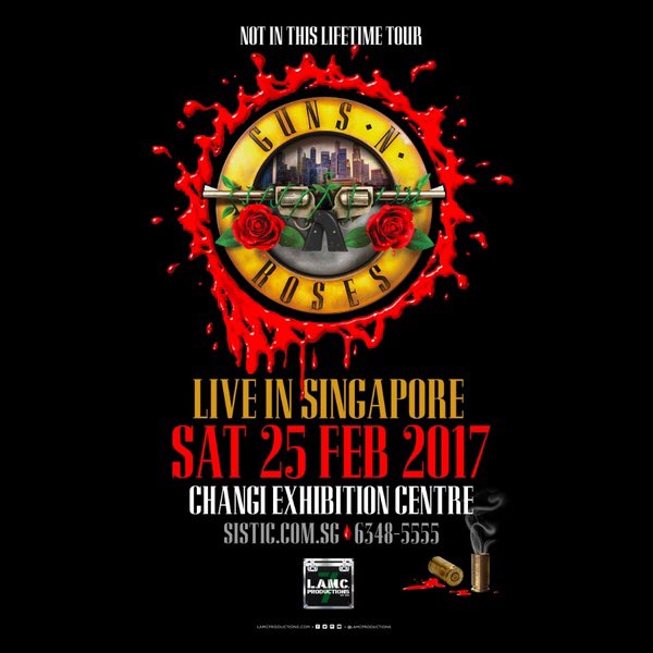 adrian_subono's tweet photo. For sale : 2 tickets VIP Guns n Roses Singapore, Saturday 25 February 2017 #HargaAgakMiring https://t.co/79z7jobUAG