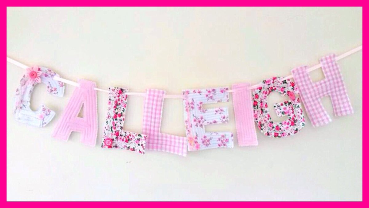 DitzandBobs's tweet photo. personalised name bunting, banner, fabric bunting https://t.co/T4QYp4nR2V #Epiconetsy #PersonalisedBanner https://t.co/WWIbKRuyv5