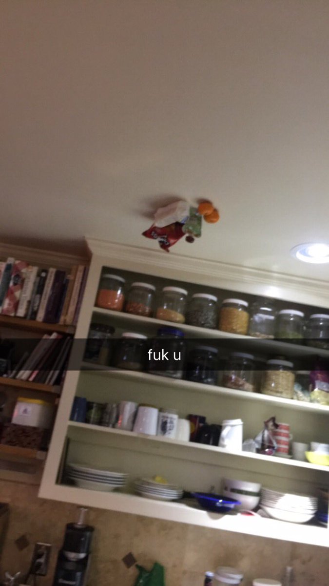 JordanHicks98's tweet photo. my brother was being mean so I put his lunch on the ceiling https://t.co/u1lhUgsmrv